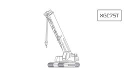Гусеничный телескопический кран XCMG XGC75T